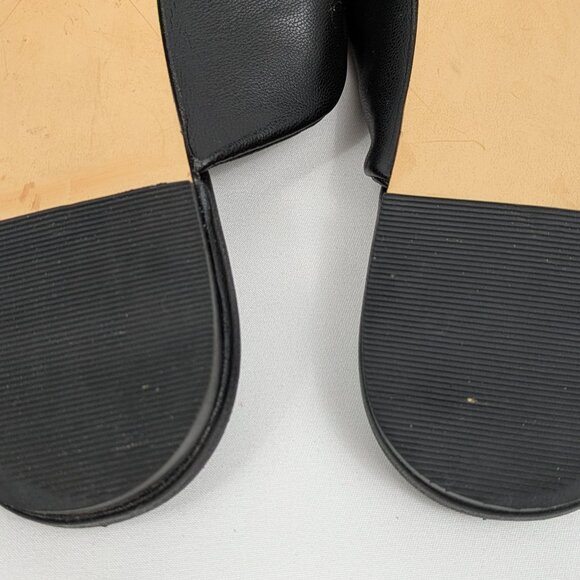 Marc Fisher Satera Black Faux Leather Slip On Mules - Picture 7 of 10